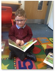 Photo of child reading