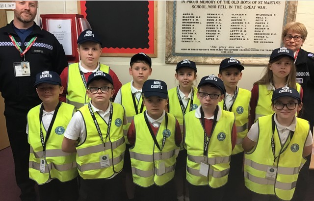 Photo of children on Mini Cadets Police course