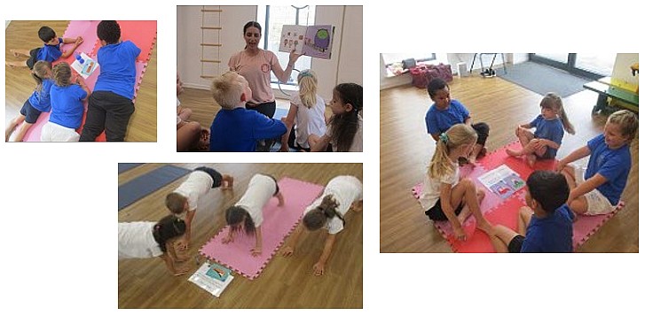 Photos of children doing Yoga