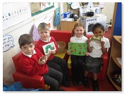 Photos of St Martin's children reading